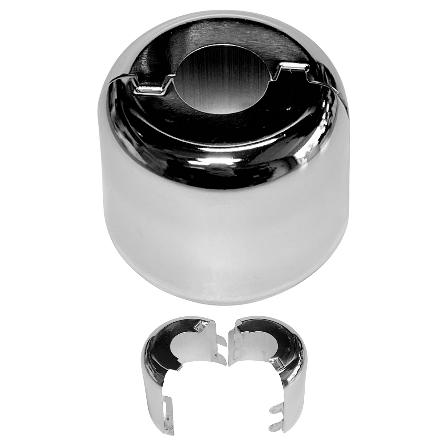 Adjustable Fire Sprinkler Escutcheon Cup, RETROFIT 2 PIECE Escutcheon Pendant Cup Chrome Plated 1/2" IPS, For Fire Sprinkler Trim - 4 PK