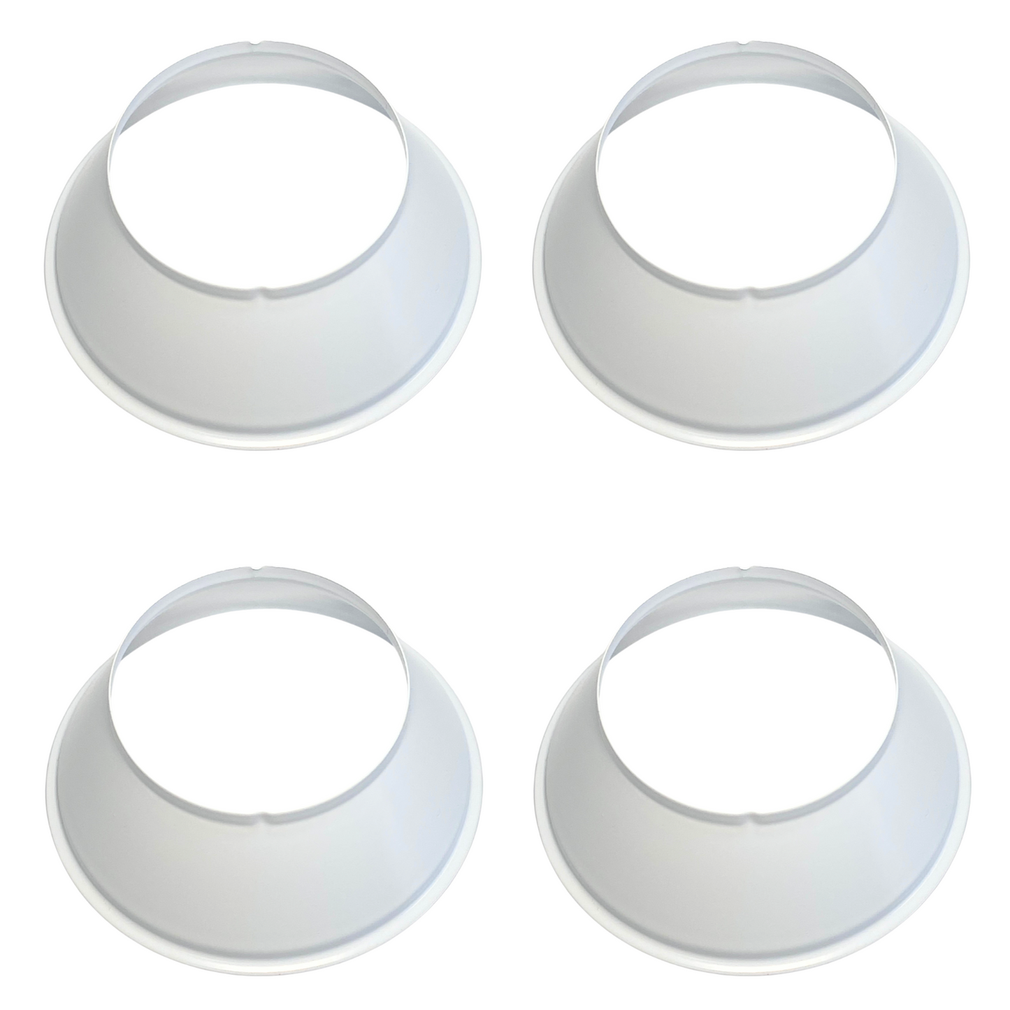 Fire Sprinkler Escutcheon Skirt, Standard 401 Style Escutcheon Pendant Skirt White, Works with Standard 401 Style Cup and Retrofit 2 Piece Cup, Fire Sprinkler Skirt - 4 PK