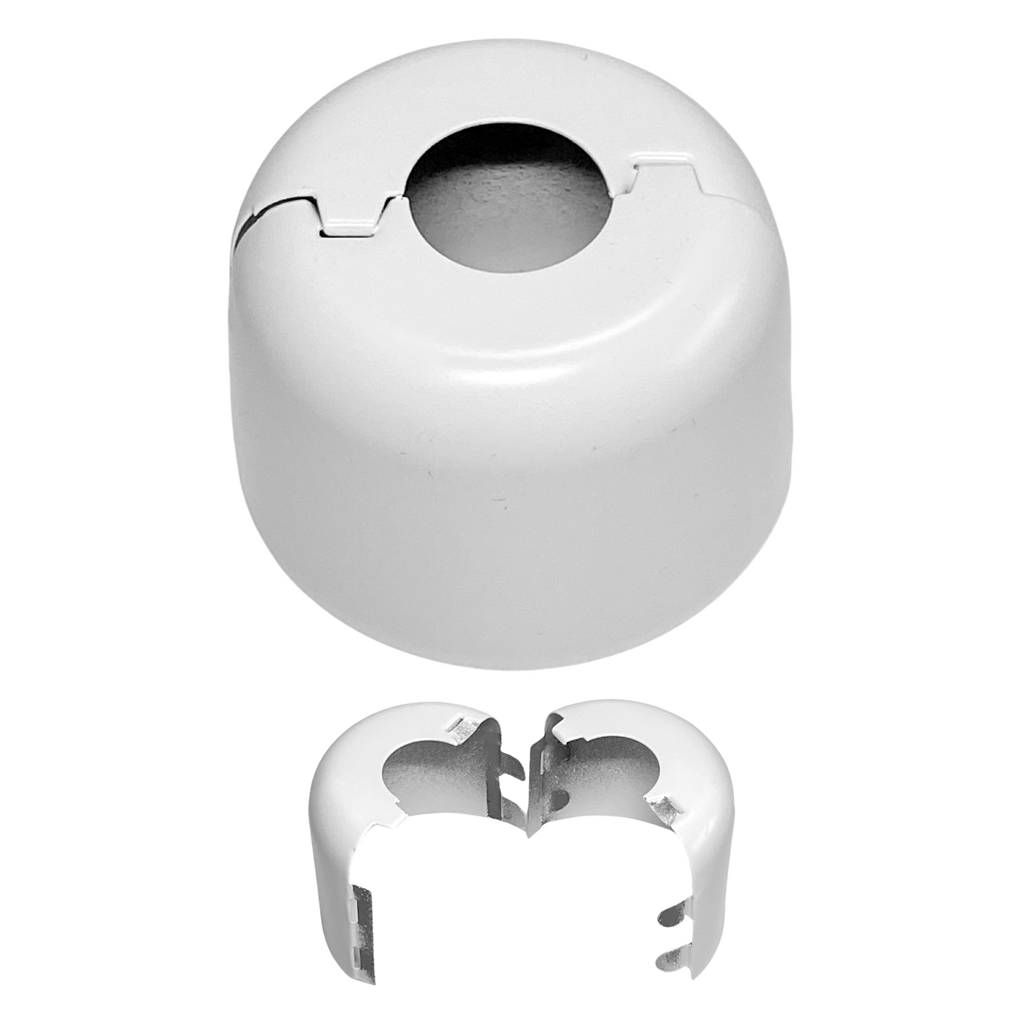 Adjustable Fire Sprinkler Escutcheon Cup, RETROFIT 2 PIECE Escutcheon Pendant Cup White 1/2" IPS, For Fire Sprinkler Trim - 4 PK