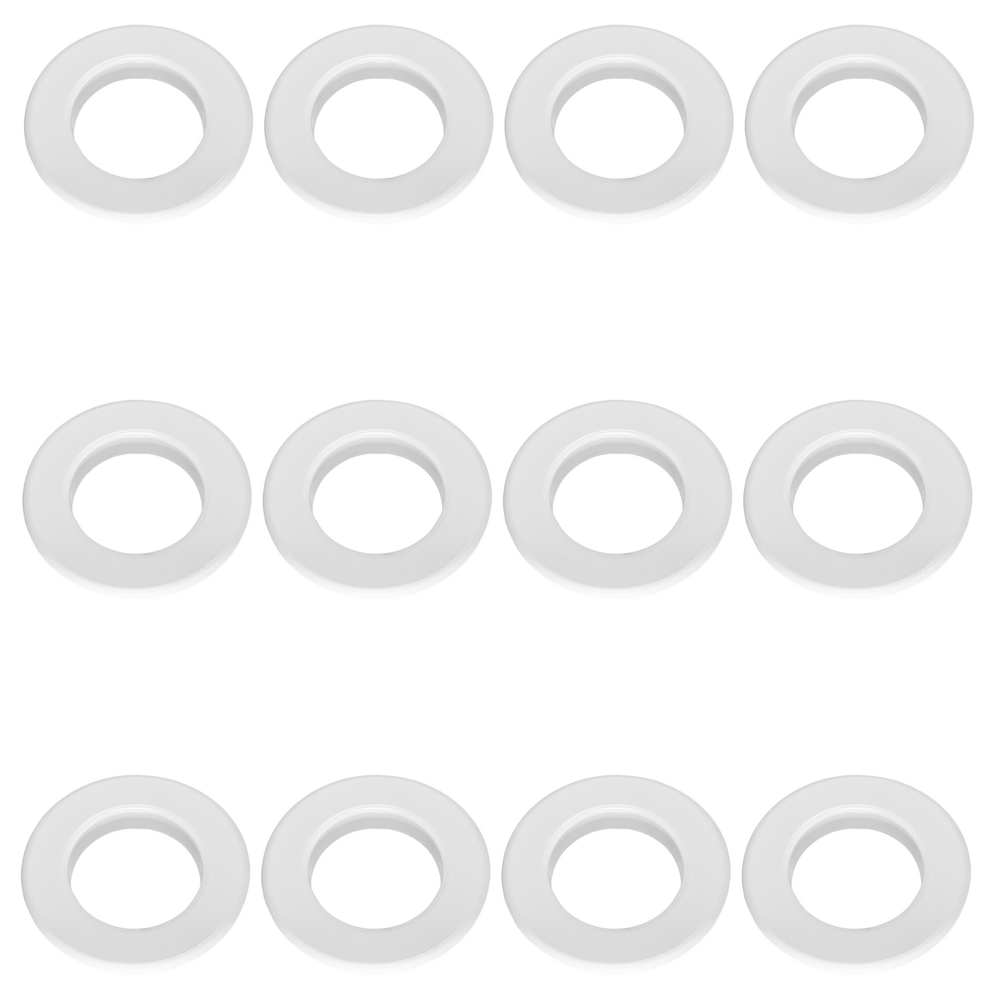 Fire Sprinkler Escutcheon Skirt, FLUSH Escutcheon Pendant Skirt White, Works with Standard 401 Style Cup, Short Cup, and Retrofit 2 Piece Cup, Fire Sprinkler Skirt - 12 PK