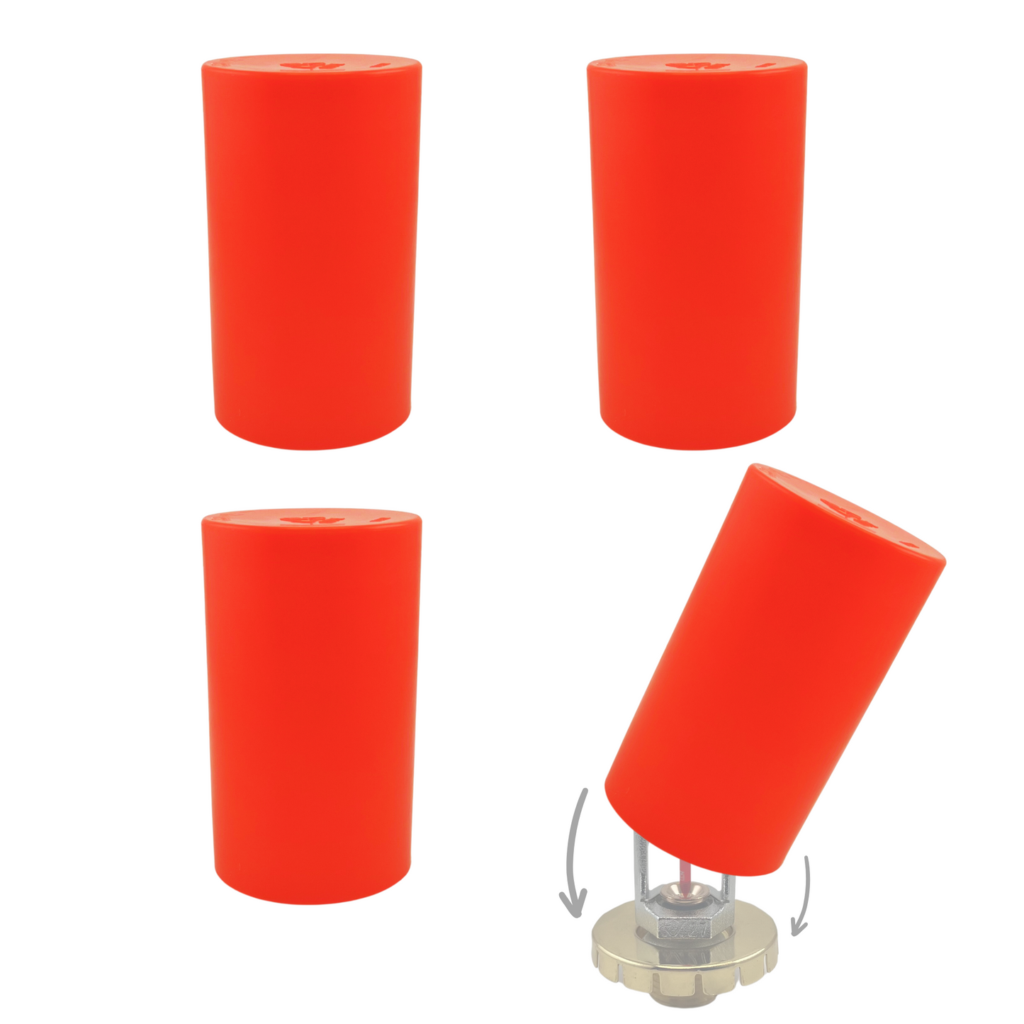 Fire Sprinkler Head Paint Cover - Head Protector, Head Covers for Painting, Protection Covers for Ceiling Pop Out, Head Guard and Head Paint Protection for Covering Recessed Sprinkler Heads - 4 PK