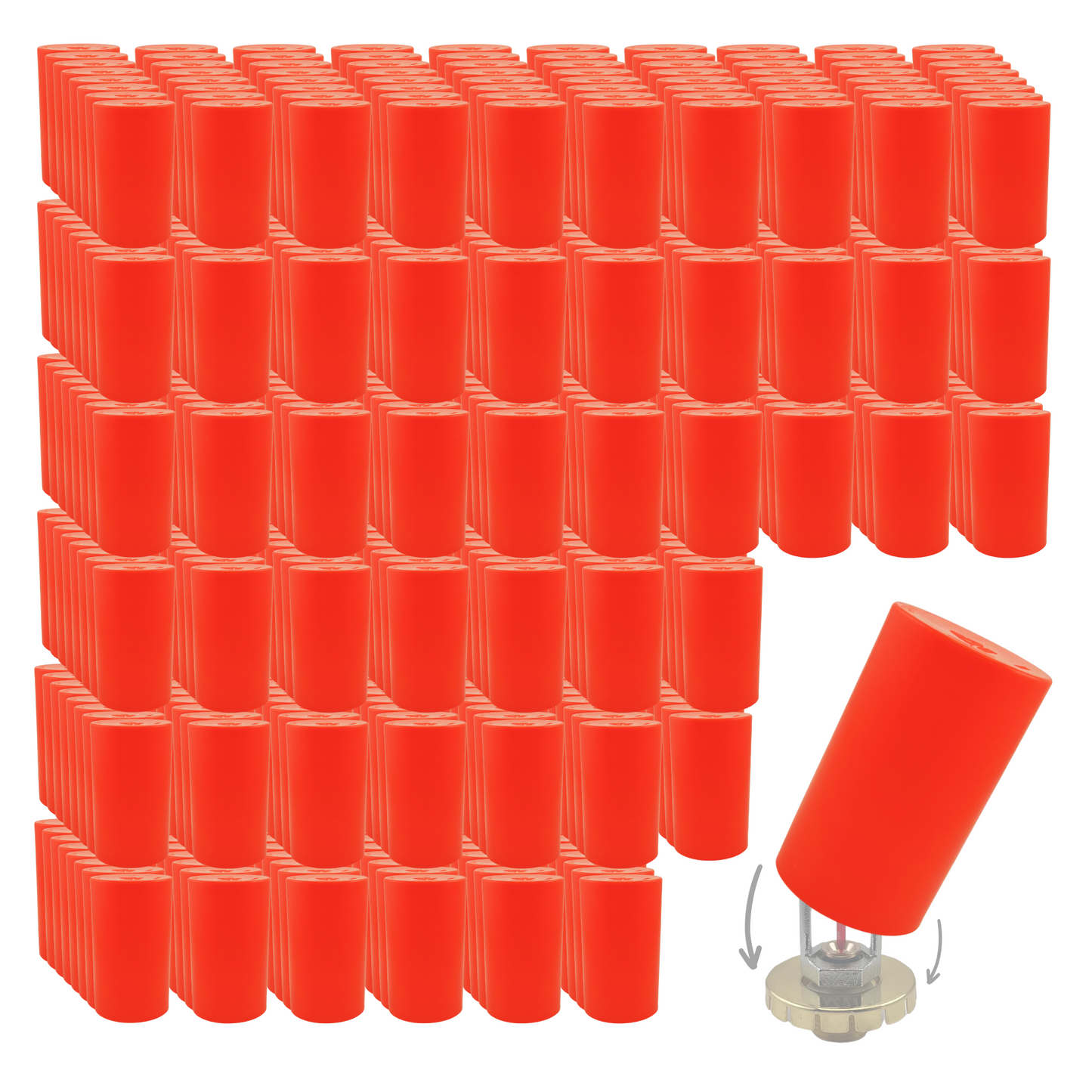 Fire Sprinkler Head Paint Cover - Head Protector, Head Covers for Painting, Protection Covers for Ceiling Pop Out, Head Guard and Head Paint Protection for Covering Recessed Sprinkler Heads - 400 PK