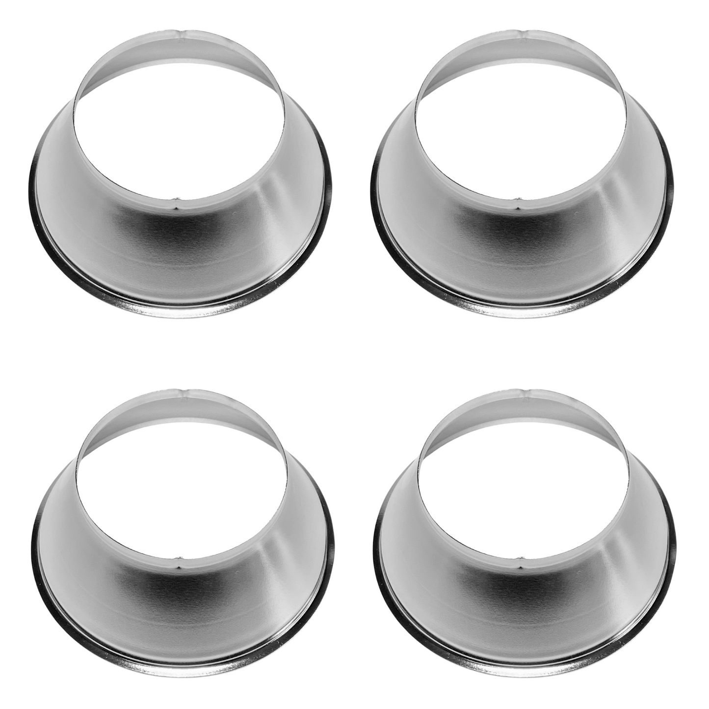 Fire Sprinkler Escutcheon Skirt, Standard 401 Style Escutcheon Pendant Skirt Chrome Plated, Works with Standard 401 Style Cup and Retrofit 2 Piece Cup, Fire Sprinkler Skirt - 4 PK