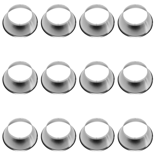 Fire Sprinkler Escutcheon Skirt, Standard 401 Style Escutcheon Pendant Skirt Chrome Plated, Works with Standard 401 Style Cup and Retrofit 2 Piece Cup, Fire Sprinkler Skirt - 12 PK