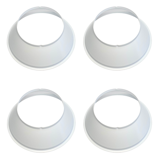 Fire Sprinkler Escutcheon Skirt, Standard 401 Style Escutcheon Pendant Skirt White, Works with Standard 401 Style Cup and Retrofit 2 Piece Cup, Fire Sprinkler Skirt - 4 PK