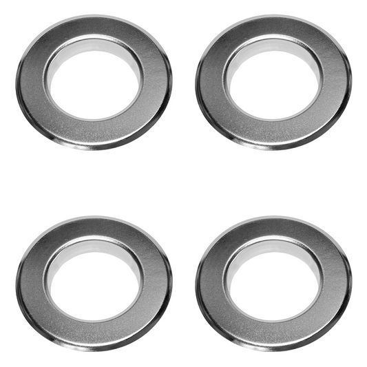 Fire Sprinkler Escutcheon Skirt, FLUSH Escutcheon Pendant Skirt Chrome Plated, Works with Standard 401 Style Cup, Short Cup, and Retrofit 2 Piece Cup, Fire Sprinkler Skirt - 4 PK