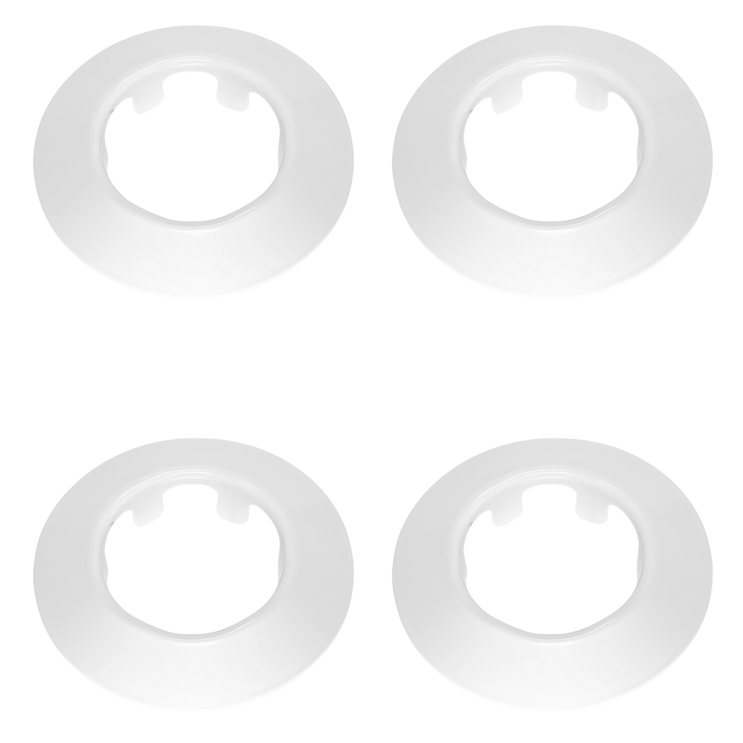 Adjustable Fire Sprinkler Escutcheon Skirt, SHORT TAPER Escutcheon Pendant Skirt White, Works with Standard 401 Style Cup, Short Cup, and Retrofit 2 Piece Cup, Fire Sprinkler Skirt - 4 PK